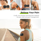 AUVON Wireless 24 Modes TENS Unit Muscle Stimulator for Pain Relief, Smart Rechargeable TENS Machine with Dual Size 6 TENS Pads for Physical Therapy, Pocket-Size TENS Device for Shoulder & Back Pain