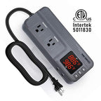 Inkbird ITC-608T Temperature Controller with Dual Temperature Sensor AC Dual Stage Outlet Thermostat with 12 Period Time Stage 1800W ETL Listed