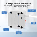 Uncaged Ergonomics Cube Power Strips w/Surge Protection, 10ft Extension Cord with Multiple Outlets, 5 AC Plugs, 3 USB (1C Port) Fast Charging Power Strip with USB Port, On/Off Switch Charging Station
