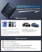 ATOTOMOVE Wireless Magic AI Box CarPlay with OBD2 Scanner, Car Video Streaming Plug & Play Carplay Box for iPhone & Android Auto with AI ChatGPT, Supports YouTube, Netfilx, Dual WiFi, CB4B Upgraded