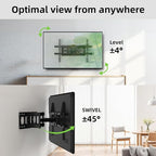 USX MOUNT Full Motion TV Wall Mount for 42-82 Inch TVs up to 120lbs, Wall Mount TV Bracket with Articulating Swivel Tilt Extension Leveling, Max VESA 600x400mm Fits 12/16" Wood Stud