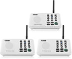 Wuloo Intercoms Wireless for Home 5280 Feet Range 10 Channel 3 Code, Wireless Intercom System for Home House Business Office, Room to Room Intercom, Home Communication System (3 Packs, White)