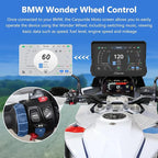 CARPURIDE W702BS PRO for BMW Motorcycle CarPlay & Android Auto Dual Bluetooth, 7" Waterproof GPS Navigation Screen, Data Reading, Native Wonder, TPMS, Light Sensor, Music Sharing, Intercom,16-Pin
