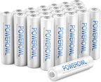 POWEROWL AAA Rechargeable Batteries 24 Pack, High Capacity Rechargeable AAA Batteries 1000mAh 1.2V NiMH Low Self Discharge