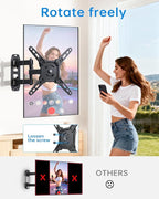 Full Motion Articulating Swivel TV Monitor Wall Mount Bracket for 13'' to 43'' TVs Articulating Arms Swivel Tilt Extension Rotation for Corner RV Motorhome Max VESA 200x200 Max Load 48 lbs