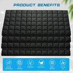 4 PCS Acoustic Panels,48''X24''X2'' Sound Proof Foam Panels for Walls,High Density Fire Resistant & Noise Absorbing for Studio, Office, Home (Black, 4 Pack)