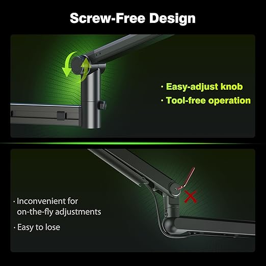 AA AUDIO ACCESSORY Low Profile Mic Boom Arm with XLR Cables 10ft 2 Pack