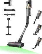 Tineco Pure ONE A90S Cordless Vacuum Cleaner, 270AW Powerful Suction Stick Vacuum Cordless Rechargeable, Up to 105min Runtime, 3DSense Master Brush, 150° Green LED Light with Floor Type Detection