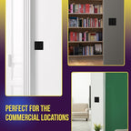ENERLITES Double Toggle Switch Cover, Two Gang Light Switch Wall Plate, Standard Size 2-Gang 4.5" x 4.5", Unbreakable Polycarbonate Thermoplastic, UL Listed, 8812-BK-5PCS, Black (5 Pack)