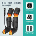 QUINEAR Leg Massager, 3-in-1 Heat and Compression Therapy, Air Compression Leg Recovery System, Leg Massage Boots for Circulation and Pain Relief, FSA-HSA-Eligible