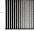 HOMCOM 4 Pack 3D Acoustic Panels, 24" x 24" Soundproof Wood Panels for Wall, Wood Slat Wall Paneling for Interior Ceiling, Office, Home Theater, Studio, Gray
