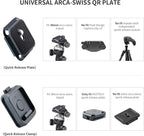 PGYTECH Quick Release Plate +Adapter w/Arca Swiss Clamp Camera Mount for Sony/Nikon/Fuji/DJI Quick Setup Mount with Tripods Adapter