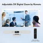 TOALLIN 4K Conference Room Webcam with Mic and Speaker, Ai Auto-Framing & Voice-Tracking, USB Video Bar, All-in-One Video Conference Camera for Online Meetings, Video Calls