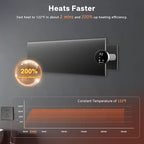 K&KALONZO Electric Towel Warmer, 18.8" W x 4.8" H Wall-Mounted Towel Heater with Built-in Timer, Waterproof Aluminum Towel Warmer for Bathroom, Support Plug-in and Hardwired, Black, K1-R-B