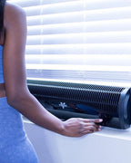 Vornado TRANSOM Window Fan with 4 Speeds, Remote Control, Reversible Exhaust Mode, Weather Resistant Case, Black, Whole Room