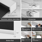 ZSTARR Motorized Smart Blind for Window,Automatic Blackout Roller Shade Compatible, with Remote Control, Child Safety Rechargeable Battery Blind with Valance,Customize (Tuxedo Colour)