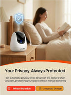 Tenda CP3 Pro 2K Indoor Security Camera with WiFi 6 & AI Baby/Pet Detection – Baby Monitor, Pet Camera for Home, One-Touch Calling, Night Vision, Military-Grade Encryption, No Subscription Needed