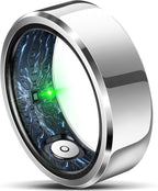 RIFESI Smart Ring for Women Men, Fashion Minimalist Fitness Ring & Sleep Tracker Ring with Heart Rate, Blood Pressure,5ATM Waterproof Health Ring,Gifts for Women Men Gift,No Subscription (8,Silver)