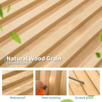 Art3d 4 Pc 96"x5.7" Wood Slat Wall Panel for Interior, Ceiling and Decoration, 15.2 SqFt