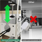 Multi-Model Under Desk Cable Management 2 Pack Metal Under Desk Wire Management Tray Clamp Mount Under Table Cord Management No Damage The Desk White
