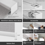 ZSTARR Motorized Smart Blind for Window,Automatic Blackout Roller Shade Compatible, with Remote Control, Child Safety Rechargeable Battery Blind with Valance,Customize (Buff Colour)
