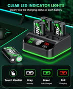 DINOSTRIKE 4X 4800mWh PRO Battery Pack Compatible with Xbox One/Series S/X 【Recharged 3000+ Time】 Battery Pack Rechargeable for Xbox Controller (4X 4800mWh Pro Batteries)