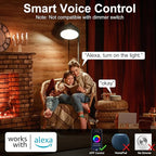 HYDONG Smart RGB Bulb,BR25/R80,Smart Bulbs Compatible with Alexa,Color Changing LED WiFi Bulb 12W,2.4Ghz WiFi Only.E26/E27Base,4Packs