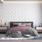 Art3d 3D Wall Panels 20 Pack, 11.8" x 11.8" (19 Sq.ft) PVC Wall Panels, Glue Up Wall Decor for Living Room, Bedroom, Office, White