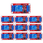 HUAREW 5V One Channel Relay Module Relay Switch with OPTO Isolation High Low Level Trigger (Pack of 10)