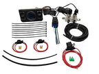 in Cab Dual Air Gauge Control Kit with Digital Paddle Switch for Air Pressure Sensor Control of Air Suspension Kit (Blue)