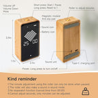 Digital Hourglass Timer, Rechargeable Magnetic Visual Timer with Large LED Display, Adjustable Volume for Classroom, Cooking, Fitness, Baking, Kids Learning & Teaching (Wood Grain Design)