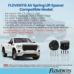 FLOVENTIS 3" Straight Air Helper Spring Spacer, Heavy-Duty Steel Compatible with Ford F150/F250/F350, Chevy, GMC, Ram, Toyota Air Springs Lift Spacer (7X1269)