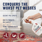 Rocco & Roxie Extreme Stain & Odor Eliminator for Strong Odor, Pet Urine Enzyme Cleaner Destroyer, Stain Remover, Dog Poop and Cat Pee, Enzymatic Carpet Cleaner Spray for Home, Puppy Potty Training