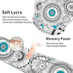 Keyboard Wrist Rest and Mouse Pad Wrist Support Set with Coasters,Non-Slip PU Base Ergonomic Gaming Mousepad for Home Office Working Studying Easy Typing & Pain Relief,Mandala Flowers