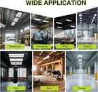1 Pack 400W LED Linear High Bay Light 4FT, Adjustable 400W/320W/240W/100W with Motion Sensor, 60000LM, 120-277V, 0-10V, 5000K, Commercial Linear High Bay Led Shop Lights for Warehouse Workshops, UL