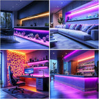 UVTaoYuan Short LED Strip Lights Purple 5V USB Not Dimmable Flexible COB LED Rope Lights 320LEDs/m Purple Super Bright Bendable Small Tape Lights for Living Room TV Lights Decoration (3.28FT/1M)