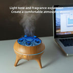 Essential Oil Diffuser 250ML,Jellyfish Diffuser Air Humidifiers Sound Pickup Ultrasonic Aromatherapy Diffuser Remote Control 7 Color Lights for Home Bedroom Office Hotel(Wood Color)