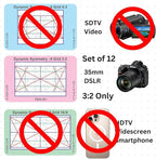 CLPA DSLR 3:2 Photographic Viewfinder Set: All viewfinders in 3:2 Aspect Ratio only for Art, Photography, & Video