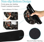 LIMKRIAN Mushroom Mouse Pad Set Large Desk Matt for Desktop, Ergonomic Mouse Pad with Wrist Rest, Gaming Mouse Pad Wrist Support Keyboard Mat Cup Coaster Set Office Desk Decor Accessories