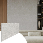 Dundee Deco Faux Marble Wall Panels - 2 ft X 4 ft - Glossy, Waterproof Indoor Wall Cladding - Tan, Grey Veins - Set of 4 - Covers 31 sq ft