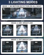 HAARAY Solar Motion Sensor Outdoor Lights with Stakes, In-Ground or Wall Mount, 270° Wide Angle Illumination, 208 LED Solar Powered Security Flood Lights, IP65 Waterproof, 2 Pack