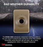 Dakota Alert Long Range Wireless Driveway Motion Detector - DCMA-4000 One Mile Alarm System - Passive Infrared Driveway Alarm Transmitter & Receiver - Outdoor Motion Sensor & Alarms