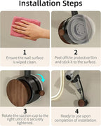Hands Free Hair Dryer Holder Wall Mounted with Suction Cup, No Drill Installation for Damage-Free Walls, 360° Adjustable Blow Dryer Holder Fits Most Hair Dryers for Bathroom Organization1 Pack(Black)