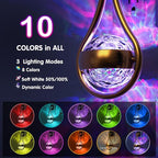 L LOHAS LED Night Lights Plug Into Wall: 2 Pack Star Projector RGB Night Light with 10 Color Change, Dusk to Dawn Sensor, 330°Rotating Globe Night Light for Bedroom, Hallway, Home Decor, Gaming Room