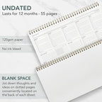 Zen & Flow - Undated Weekly Planner, Dashboard Desk Pad, To Do List Notepad, Productivity, Habit Tracker, Desk Notepad, Dashboard Planner