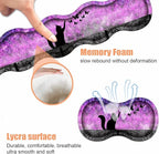 Ergonomic Keyboard Wrist Rest & Mouse Pad Wrist Rest Set, Large XXL Gaming Desk Mat 31.5"x 11.8" with Non-Slip Base, Memory Foam, Easy Typing Pain Relief for Home & Office, Black Cat and Butterfly