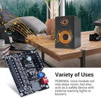30W Voice Playback Module, PEMENOL DC 9-24V Voice Broadcast Device 9 Trigger Interfaces 8 I/O Trigger Modes MP3 Music Player Support TF Card 32G Max for Speaker Module DIY Kit