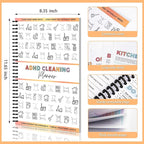 ADHD Cleaning Planner – Reusable Dry-Erase Sleeve Fridge Kit, Removable Coil Pages, Emergency & After-Party Plans, Cleaning Schedule and Checklist, ADHD Planner for Adults Women