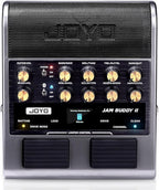 JOYO 10W Electric Guitar Combo Amp Multi-Effects Pedal Portable Amplifier with Footswitch,14 Amp Models,3-Band EQ,36 Drum Patterns & Looper,OTG Recording,Bluetooth for Practice(JAM Buddy II, Gray)