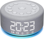 Sound Machine Alarm Clock Brown Noise White Noise Machine Night Light with Dual Alarms Backup Battery 30 Sleeping Sounds for Baby Kids Adults 32 Level Volume 5 Timers 15 Wake Up Sounds Memory Function